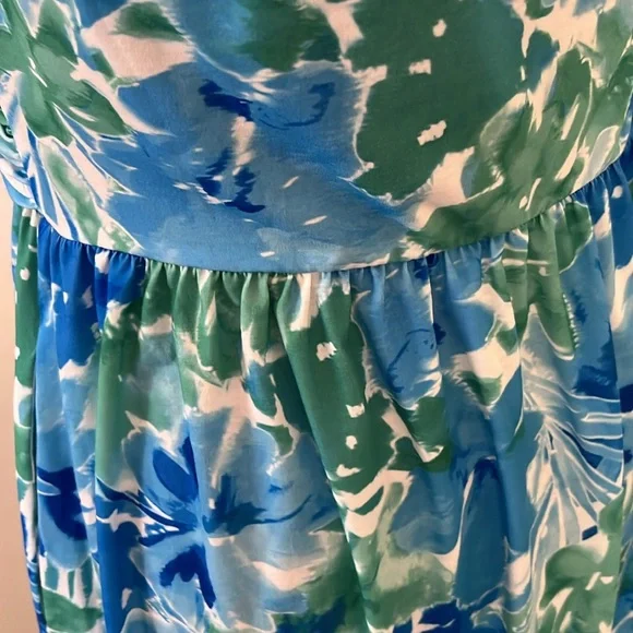 Grace Karin Blue and Green Floral Maxi Dress - Picture 14 of 16